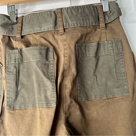 Sz 38/2 Derek Lam Collective Brown Two Tone Waist Tie Pants $395 MSRP - Picture 9 of 13